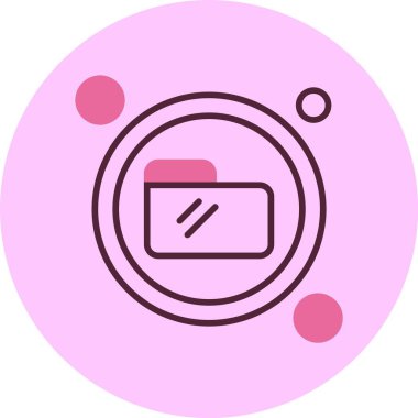 Pembe arkaplanda soyut kamera simgesi