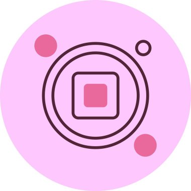 Dairesel ve kareli soyut geometrik tasarım