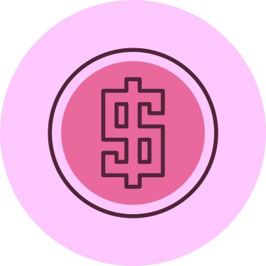 Dolar simgesi, vektör illüstrasyonu