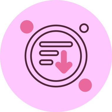 Pembe arkaplanda oku olan simge indir