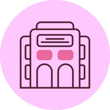 Otobüs. Web simgesi basit illüstrasyon