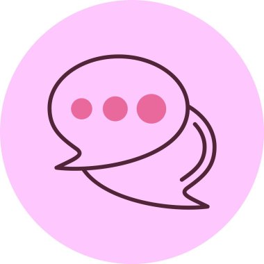 Konuş. Web simgesi basit illüstrasyon