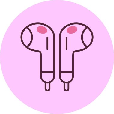 iki renk vektör çizgisi simgesi