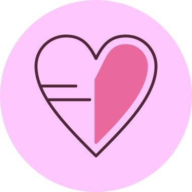 Kalp ikonu vektör illüstrasyonu