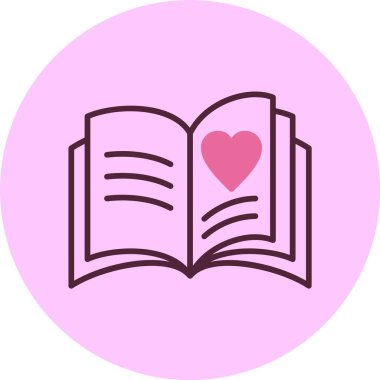 Kitap ithaf simgesi, vektör basit illüstrasyon 