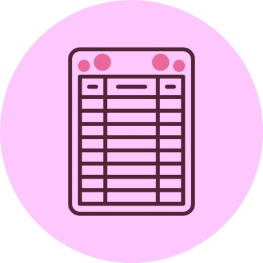 Günlük kaydı simgesi okunuyor, vektör basit illüstrasyon 