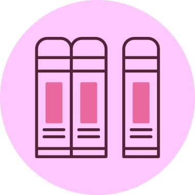 Kitap serisi simgesi, vektör basit illüstrasyon 