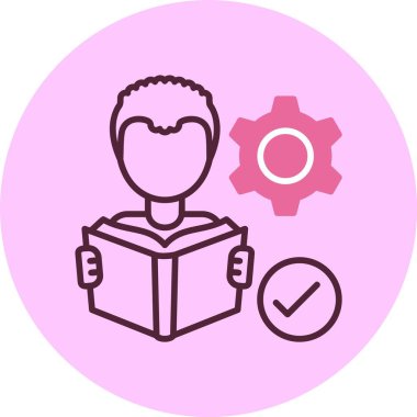 Çalışma Yetenekleri simgesi, vektör basit illüstrasyon 