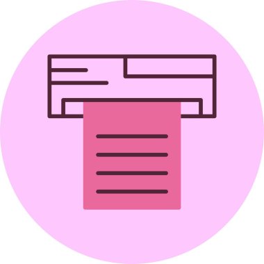 Yazdırma simgesi, vektör basit illüstrasyon 