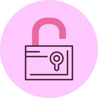 Simgeyi aç, vektör basit illüstrasyon 