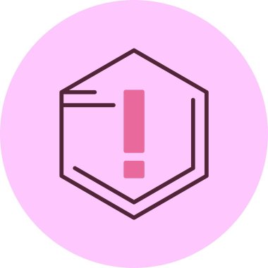 Uyarı simgesi, vektör basit illüstrasyon 