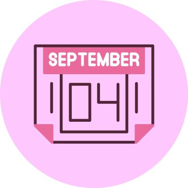 4 Eylül takvim ikonu vektör illüstrasyonu 