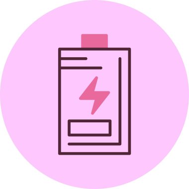 Batarya simgesi, vektör basit illüstrasyon 