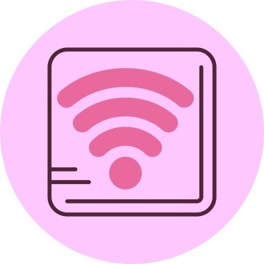 Wi-Fi simgesi, vektör basit illüstrasyon 
