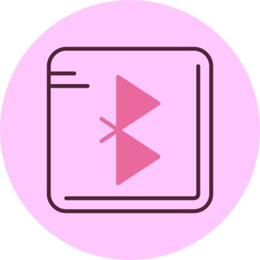 Bluetooth simgesi, vektör basit illüstrasyon 