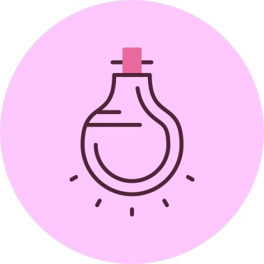 Ampul simgesi, vektör basit illüstrasyon 