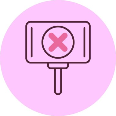 Protesto işareti simgesi, vektör basit illüstrasyon 