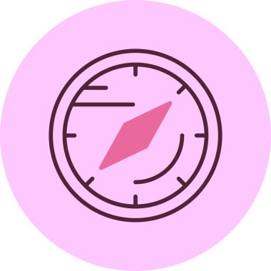 Pusula simgesi, vektör basit illüstrasyon 