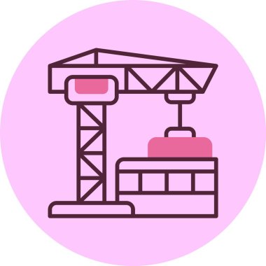 Yapı alanı simgesi, vektör basit illüstrasyon 