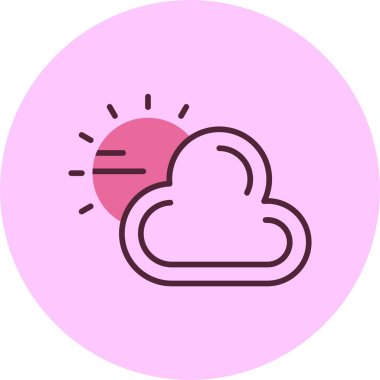 Hava durumu simgesi, vektör basit illüstrasyon 