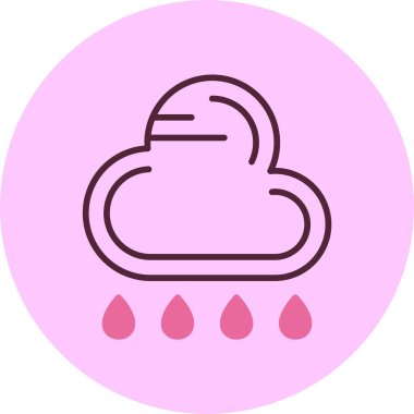 Yağmur simgesi, vektör basit illüstrasyon 