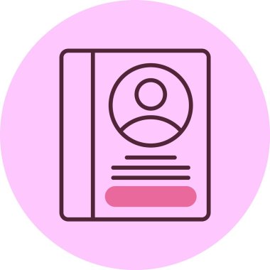 Çalışan El Kitabı simgesi, vektör basit illüstrasyon 