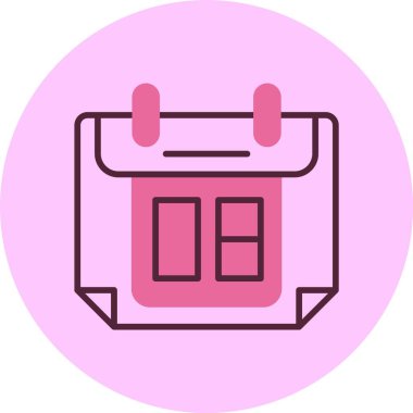  Takvim olay simgesi, vektör basit illüstrasyon 