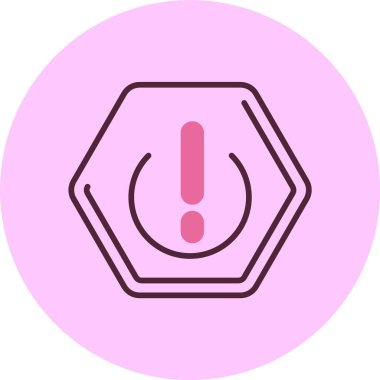 Ünlem simgesi, vektör basit illüstrasyon 