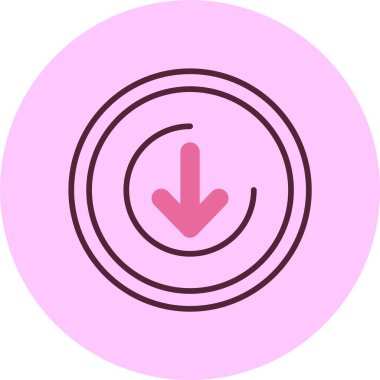 Simge indir, vektör basit illüstrasyon 