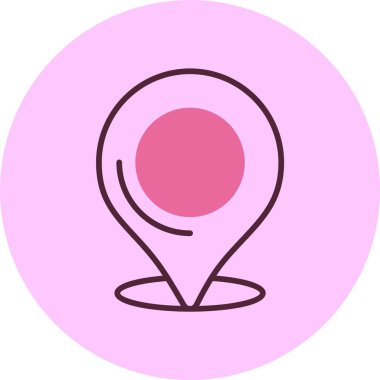 GPS simgesi, vektör basit illüstrasyon 