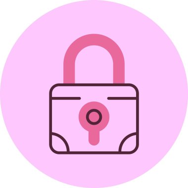 Kilit simgesi, vektör basit illüstrasyon 