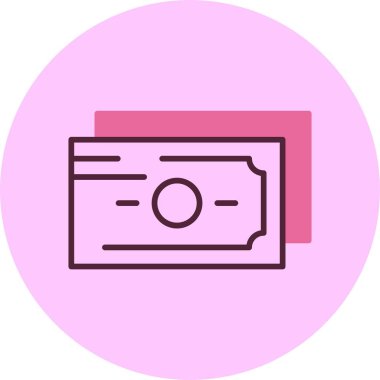 Para simgesi, vektör basit illüstrasyon 