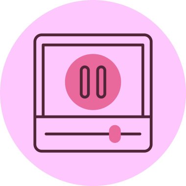 Simgeyi duraklat, vektör basit illüstrasyon 