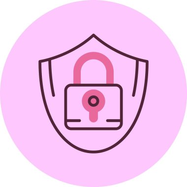 Gizlilik simgesi, vektör basit illüstrasyon 