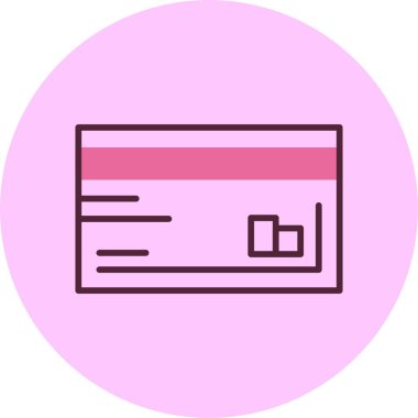 Kredi kartı simgesi, vektör basit illüstrasyon 