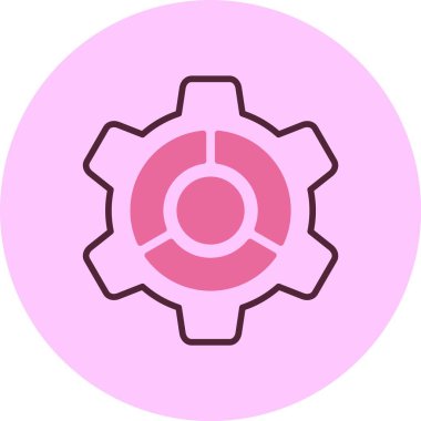 Ayarlar simgesi, vektör basit illüstrasyon 