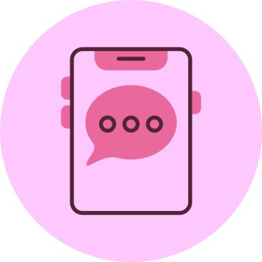 SMS simgesi, vektör basit illüstrasyon 