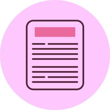 Simge yazılıyor, vektör basit illüstrasyon 