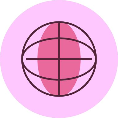 Dünya simgesi, vektör basit illüstrasyon 