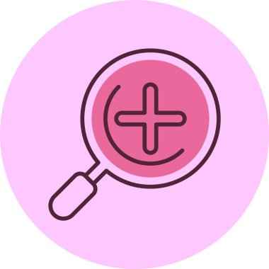 Simgeye yakınlaş, vektör basit illüstrasyon 