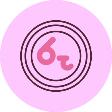  Sri Lanka Rupisi simgesi basit düz bir illüstrasyon