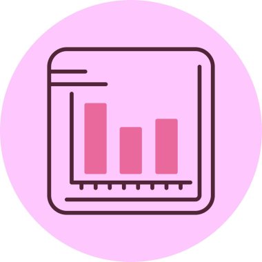 Grafik simgesi, vektör basit illüstrasyon 