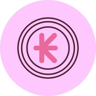 Lao Kip Sembol simgesi, vektör basit illüstrasyon 