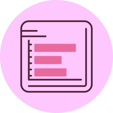 Çubuk grafik simgesi, vektör basit illüstrasyon 