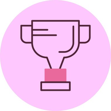 Kupa. Web simgesi basit illüstrasyon