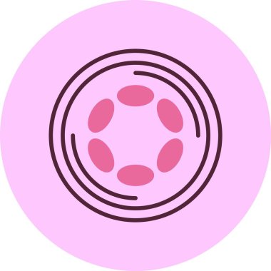 Polkadot simgesi, vektör basit illüstrasyon 