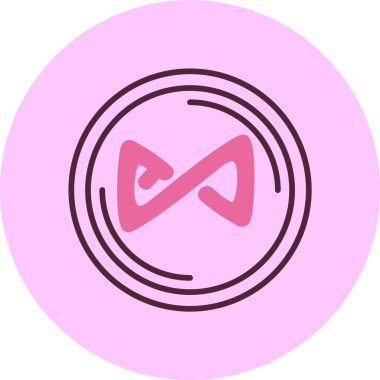 Eksen Sonsuzluğu simgesi, vektör basit illüstrasyon 