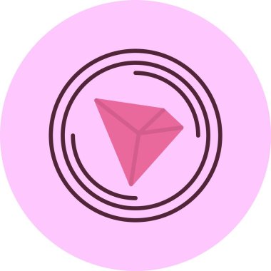 Tron simgesi, vektör basit illüstrasyon 