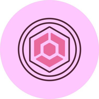 Thetan Arena Sikke simgesi, vektör basit illüstrasyon 