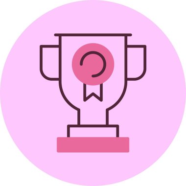 Kupa. Web simgesi basit illüstrasyon